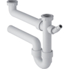 Geberit garniture d'évacuation pour évier avec 2 bacs avec coude d'évacuation PP 5/4xD40 blanc SW30133