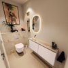 MONDIAZ TURE-DLUX Meuble toilette - 120cm - Rosee - EDEN - vasque Frappe - position gauche - sans trou de robinet SW1102960