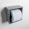 Mondiaz EASY Porte-rouleau de papier toilette - CUBE 165 - 16x8.6x16cm - solid surface - Plata SW1026198