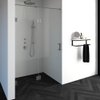 Saniclass Create douchedeur 130x200cm 2-delig profielloos met antikalk en 8mm veiligheidsglas geborsteld RVS SW223828 Saniclass Create douchedeur 130x200cm 2-delig profielloos met antikalk en 8mm veiligheidsglas geborsteld RVS SW223828
