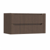 H&R Badmeubelen Juice Meuble sous lavabo - 100x45x50cm - coin droit arrondi - 2 tiroirs - poignée intégrée - café SW1489232