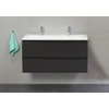 Adema Bella badmeubel met acryl wastafel 2 kraangaten 100x55x46cm Antraciet mat SW398123 Adema Bella badmeubel met acryl wastafel 2 kraangaten 100x55x46cm Antraciet mat SW398123