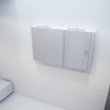 MONDIAZ CUBB Spiegelkast - 120x70x16cm - 2 deuren - carrara marmer SW410279 MONDIAZ CUBB Spiegelkast - 120x70x16cm - 2 deuren - carrara marmer SW410279