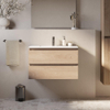 Brauer Core Series badkamermeubelset - 80x45x52cm - wastafel Frost - forest wheat SW1601167
