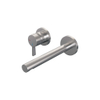 BRAUER Brushed Edition Wastafelmengkraan inbouw - rechte uitloop rechts - hendel middel dik - inclusief inbouwdeel - model E2 PVD - geborsteld RVS SW716034
