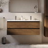 Brauer Core Series badkamermeubelset - 120x45x52cm - wastafel Frost - forest cacao SW1601160