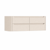 H&R Badmeubelen Juice Meuble sous lavabo - 140x45x50cm - angle gauche arrondi - 4 tiroirs - poignée intégrée - Merino SW1490629
