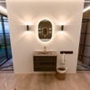 Mondiaz CIRO-DLUX Badkamermeubelset - 70x45x50cm - Solid surface wastafel Sombra - 1 wasbak Midden - 1 kraangat - 2 lades - Shadow SW1532741