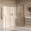 BRAUER Oblivion Inloopdouche - 140x200cm - glascoating - helder glas - geborsteld goud PVD SW1417874