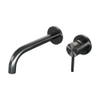 BRAUER Gunmetal Edition Wastafelmengkraan inbouw - gebogen uitloop links - hendel lang smal - inclusief inbouwdeel - model A 1 - PVD - geborsteld gunmetal SW715786