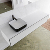 MONDIAZ LAGOM 160cm badmeubel solid surface urban 2 lades Wastafel BINX opzetkom links 1 kraangat SW409334 MONDIAZ LAGOM 160cm badmeubel solid surface urban 2 lades Wastafel BINX opzetkom links 1 kraangat SW409334