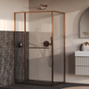 BRAUER Luminis Cabine de douche - 120x90x200 - 3 parties pivotant vers l’intérieur - verre transparent - réversible - incl. traitement anticalcaire - laiton brossé PVD SW1580969