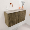 Mondiaz JOYA-DLUX 70cm toiletmeubel - kleur Dusk - Wastafel FAYE positie Links Zonder kraangat kleur Opalo. SW1423330