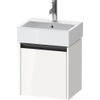 Duravit Ketho.2 Wastafelonderbouwkast - met 1 deur - 43.4x33.8x44cm rechts - met greep antraciet - hoogglans wit SW771937