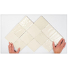 Terravito Bemare wandtegel - 10x10cm - 8mm - Vierkant - Creme glans SW405192