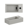 Clou Flush 3 lave-mains 36x18cm avec trou de robinet à droite en céramique gris mat SW795722