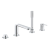 Grohe Lineare New Afbouwdeel - voor 4-gats badrandcombinatie - met baduitloop - met handdouche - doucheslang 200cm - chroom SW97558