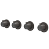 IVY Tribe Partie apparente - pour mitigeur thermostatique encastré - 3 robinets d'arrêt - symmetry - rosaces rondes - RVS316 - noir carbone brossé PVD SW1030920