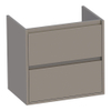 Saniclass New Future Small onderkast 59x39x55cm greeploos hangend met 2 softclose lades MDF hoogglans taupe SW23883 Saniclass New Future Small onderkast 59x39x55cm greeploos hangend met 2 softclose lades MDF hoogglans taupe SW23883