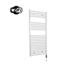 Sanicare HVW Elektrische Radiator - 111.8x45cm - 596W - wifi - thermostaat - chroom - rechtsonder - wit SW1185566
