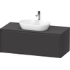 Duravit Ketho.2 Wastafelonderbouwkast - inclusief consoleplaat - met 1 lade - 120x55x45.9cm - met handgreep antraciet - grafiet supermat SW772948