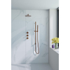Fortifura Nebbio Ensemble de douche pluie - robinet encastré - corps encastré - barre coulissante - flexible de douche métal - douchette à main barre - bras mural 35cm - tête de douche ronde - cuivre brossé PVD (cuivre) SW1237978