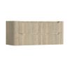 H&R Badmeubelen Juice Meuble sous vasque - 120x45x50cm - coins arrondis - 4 tiroirs - poignée intégrée - French oak SW1489975