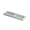 Ink pitch cuvette en céramique double avec vidange et jupes frontale et latérale 2 trous pour robinet 140x45x9cm calacatta matt SW693504