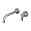 BRAUER Chrome Edition Wastafelmengkraan inbouw - gebogen uitloop links - hendel plat smal - inclusief inbouwdeel - model D 1 - chroom SW397999