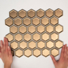 The Mosaic Factory Barcelona mozaïektegel - 28.2x32.1cm - wandtegel - Zeshoek/Hexagon - Porselein Bronze Metallic SW397934