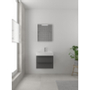Bruynzeel Bando badmeubelset 60x45cm 1 kraangat 1 wasbak 2 lades met spiegel met softclose Composiet grafiet SW383496 Bruynzeel Bando badmeubelset 60x45cm 1 kraangat 1 wasbak 2 lades met spiegel met softclose Composiet grafiet SW383496