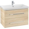Villeroy & Boch Avento wastafelonderbouwkast met 2 ladenen 76x52x44.7cm elm impresso SW106667 Villeroy & Boch Avento wastafelonderbouwkast met 2 ladenen 76x52x44.7cm elm impresso SW106667