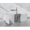 Fortifura Nebbio Ensemble combiné baignoire - mitigeur thermostatique - coude mural avec support de douchette - flexible de douche métallique - douchette à main barre - bec verseur - cuivre brossé PVD (cuivre) SW1238098