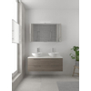 Bruynzeel Combo badmeubelset 120x45cm 2 wasbakken 2 lades met spiegelkast met softclose ceramic orlando eiken SW383558 Bruynzeel Combo badmeubelset 120x45cm 2 wasbakken 2 lades met spiegelkast met softclose ceramic orlando eiken SW383558