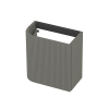 INK Concept R Meuble sous-lavabo pour lave-mains - 40x22x40cm - 1 porte - ouverture à droite - angle arrondi - rainuré - mdf laqué - béton vert mat SW1406153