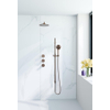 Fortifura Nebbio Ensemble de douche pluie - robinet encastré - élément encastré - barre de glissement - flexible de douche métal - douchette ronde - bras mural 35cm - pomme de douche ronde - cuivre brossé PVD (cuivre) SW1237959