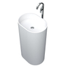 Arcqua Crosstone wendy lavabo à poser 53x38x90cm solid surface oval matt white SW538269