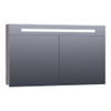Miroir de toilette BRAUER Promise - 120x70x15cm -- avec éclairage direct - 2 portes miroir unilatérales - Bois flotté SW499504