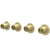 IVY Concord Partie apparente - pour mitigeur thermostatique encastré - 3 robinets d'arrêt - symmetry - rosaces rondes - ACIER INOXYDABLE 316 - or brossé mat PVD SW1030921