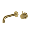 Hotbath Cobber X Afbouwdeel - voor wastafelmengkraan - 18cm uitloop - PVD - geborsteld messing (goud) SW1117982