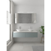 Bruynzeel Giro badmeubelset 49x150x46cm 2 wasbakken 2 lades met spiegelkast met softclose composite fjord groen SW384327 Bruynzeel Giro badmeubelset 49x150x46cm 2 wasbakken 2 lades met spiegelkast met softclose composite fjord groen SW384327