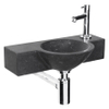 Differnz Teti Fonteinset Bombai black natuursteen kraan recht chroom 40 x 23 x 8 cm zwart SW705542 Differnz Teti Fonteinset Bombai black natuursteen kraan recht chroom 40 x 23 x 8 cm zwart SW705542