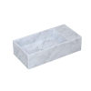 INK Versus Fontein - 36x18x9cm - wasbak links - 0 kraangaten - marmer mat wit SW692960