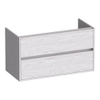 BRAUER Adore Meuble sous-lavabo - 100x46x55cm - 2 tiroirs à fermeture en douceur - sans poignées - 1 découpe pour siphon - Forest Seashell SW1198220