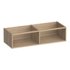 BRAUER Flourish armoire latérale - 119x30x45,5cm - avec 2 compartiments de rangement à lames chêne naturel SW445694