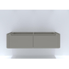 H&R Badmeubelen Juice Wastafelonderkast - 160x45x40cm - ronde hoeken - 2 lades - beige mat SW862834