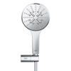 GROHE Rainshower SmartActive 130 Ensemble douchette à main - 3 types de jets - rond - avec support - réglable - tuyau lisse - 150cm - chrome SW471469