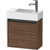 Duravit Ketho.2 Wastafelonderbouwkast - met 1 deur - 48.4x23.8x44cm links - met greep antraciet - donker noten mat SW772707