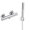 Adema Calypte thermostatische douchekraan met handdoucheset gladde doucheslang chroom SW444772 Adema Calypte thermostatische douchekraan met handdoucheset gladde doucheslang chroom SW444772