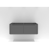 H&R badmeubelen Juice Meuble sous-lavabo - 120x45x40cm - angles arrondis - 2 tiroirs - poignée intégrée - stone grey mat SW867536
